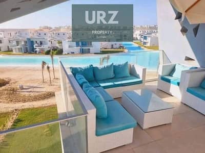 اخطَف شاليه في رملة رأس الحكمة عيش الفخامة الألمانية على البحر  صف أول على Crystal Lagoon بجوار مدن و سي شور هايد بارك الماظه باى بالقرب من لافيستا