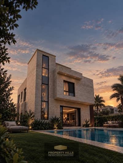 Inspect and take immediately a panoramic 400 m 3 story villa with a private pool Offered at the best price in Sheikh Zayed next to Cairo University
