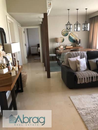 For rent: 154 sqm, 2-bedroom apartment—furnished and air-conditioned—in the Palm Parks compound, Palm Hills, 6th of October.
