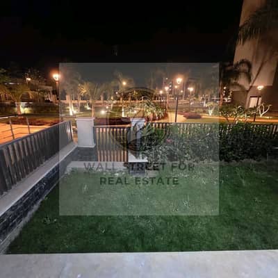 apartment 97m with 45m garden for sale in privado - madinaty view the club with old contract installment over 12 years with garage unit