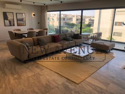 Finished Apartment with ACs and German Kitchen with Premium Appliances from Reputable Brands Water Features View in Lake View Residence 1 New Cairo
