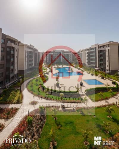 For sale cash or installment, an apartment with an area of 122 meters + 20 meters of garden in Brivado, special finishing, and a cash discount of 32%