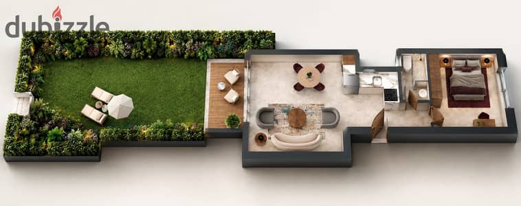 1-Bedroom Apartment with Private Garden