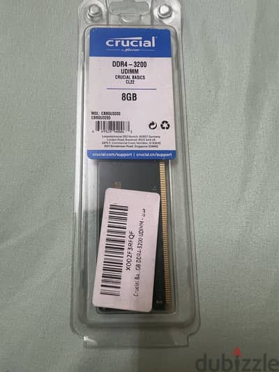 16 Ram Crucial DDR4 3200 2x8