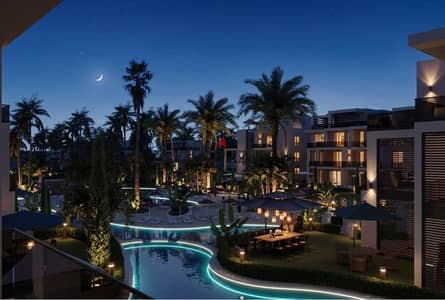 Apartment in a prestigious compound with comprehensive services, ground floor with a private garden for sale in installments in Mogawish in Hurghada