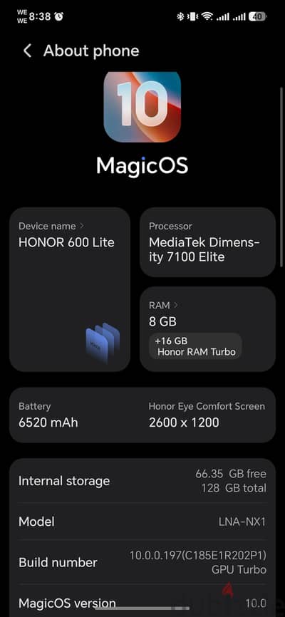 Honor 600 lite