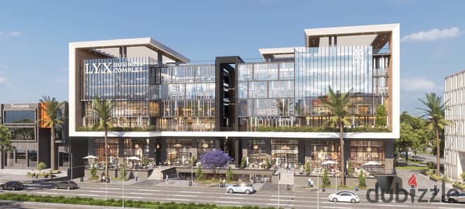 Administrative office for sale in Accin Business Complex - the Fifth Settlement on installments directly on North 90th Street, next to Al-Kebabji Palace, and in front of the Yasmine and Lilac buildings.