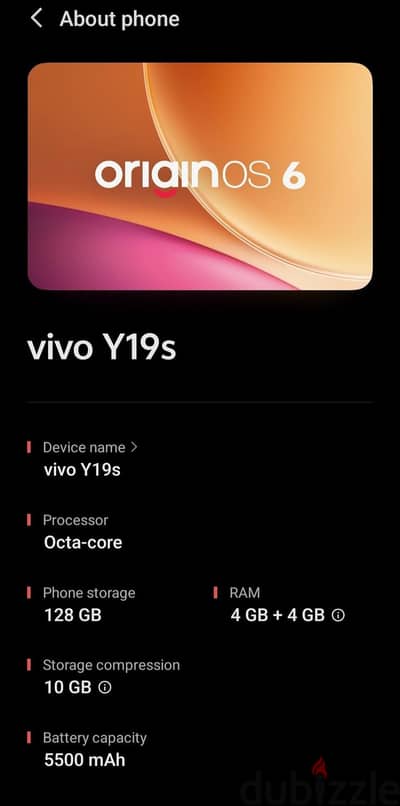 Vivo y19s