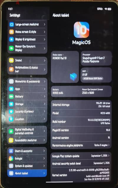 HONOR PAD 10 استعمال خفيف شبه جديد