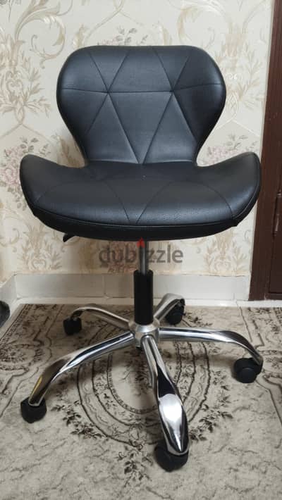 Home Study Room Chair Chrome Base Padded (Black)