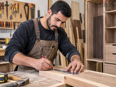نجار شامل تحت الطلب دقة في التنفيذ والتزام بالمواعيد