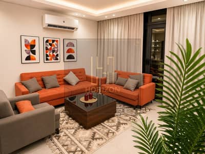 Furnished Apartment with garden 2rooms rent Compound Azad New Cairo