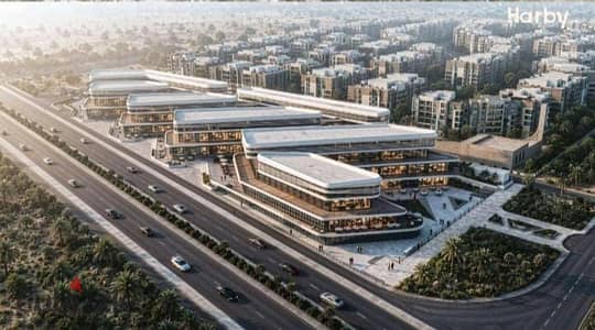 محل في الدور الارضي واجهه علي شارع زويل في حدايق اكتوبر مساحته ٩٧ متر داخل مول مساحته ٦ فدان المول ارضي ودورين مول خدمي ترفيهي  مع شركه تشغيل قويه