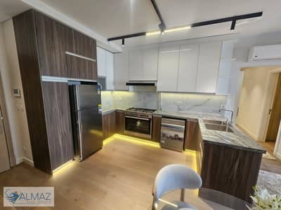 Fully furnished apartment for rent in the Mivida Blue Views compound, Fifth Settlement—located directly on South 90th Street. This is a first-time occ