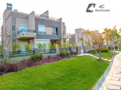 Lowest price twin house, 5 bedrooms, open view in The Square Compound - Fifth Settlement with a distinctive layout overlooking the lake ready for view
