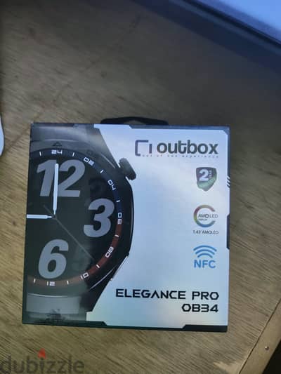 ⌚ ساعة سمارت Outbox Elegance Pro OB34 – شاشة AMOLED + مكالمات + NFC 