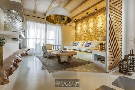 Fully finished chalet (including A/C and kitchen) for sale in Swan Lake El Gouna (by Hassan Allam); 110 sqm, just steps from the sea.