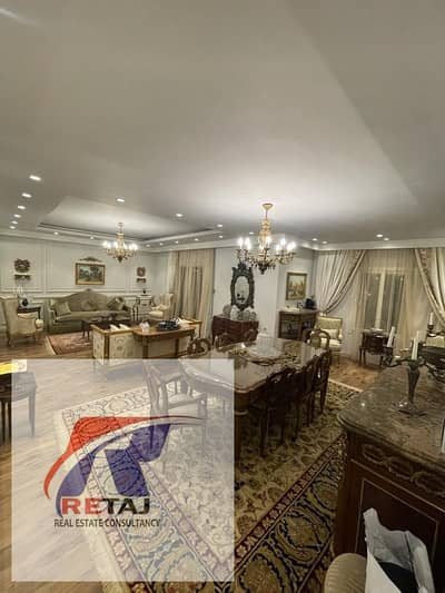 Apartment for sale in a prime location within the Al-Banafseg 9 Villas area (on Mohamed Naguib Axis, facing Waterway, overlooking the Garden Square).