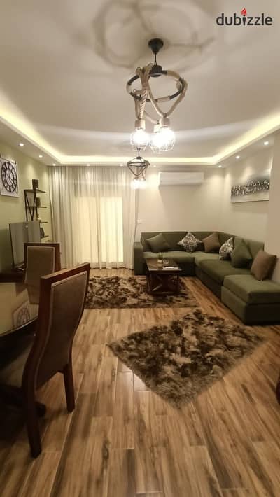 A furnished serviced apartment for rent in Al Rehab City (Greater Cairo, First Settlement, Al Rehab 2). It is close to all amenities and restaurants yet situated in a quiet area with a wonderful view of the gardens.