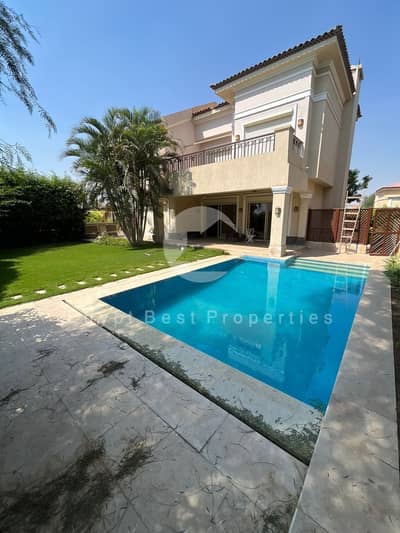 HOT DEAL Villa with Basement & Pool Semi Furnished for Rent in Lake View 5th Settlement New Cairo