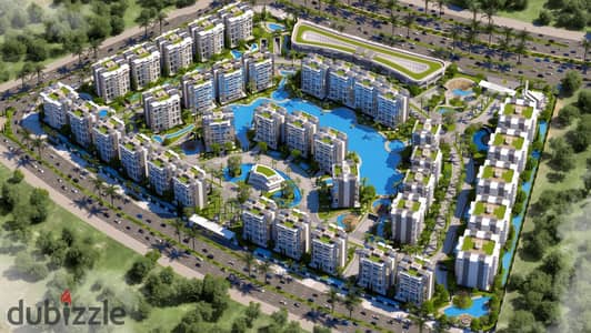 With a monthly installment of 13 thousand, an immaculate studio of 51m overlooking the largest lagoon in the compound, and a down payment of only 174 thousand in the hava compound in R8.