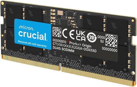 Crucial DDR5 16GB (2x8GB) 4800MHz Laptop RAM - رامات لابتوب مستعملة