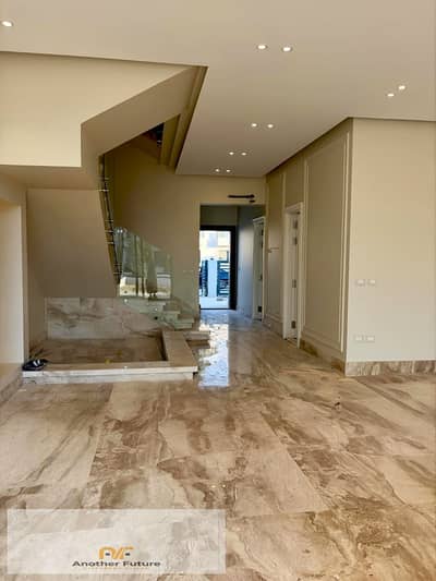Finished townhouse for sale in Lake West Compound, directly on Waslet Dahshur rd – Sheikh Zayed.