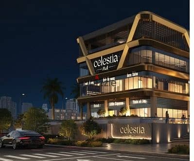 65m ground-floor gold shop at Celesta Mall Sheikh Zayed with prime frontage in a dedicated gold and jewelry mall 7-year installments