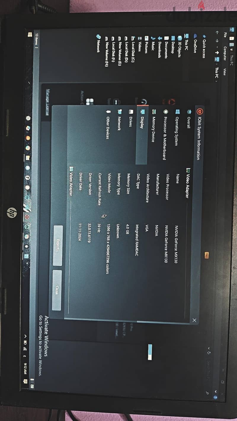 HP laptop 8