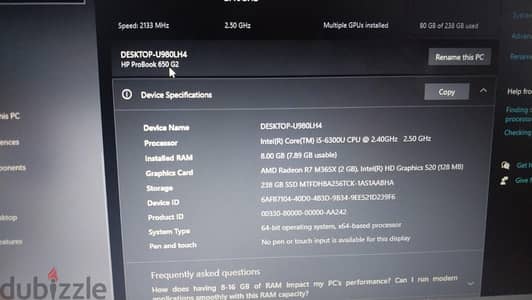 HP Probook 650 G2