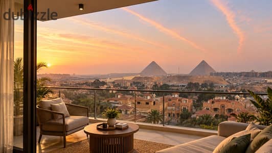 2-Bedroom Apartment for Sale with Pyramids and Grand Egyptian Museum Views | Hotel Services, Ready for Viewing, Investment Potential of USD 150 per Da
