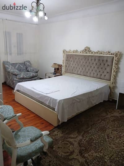 140m furnished apartments for officers Mustafa Kamel 3 rooms and reception sea view