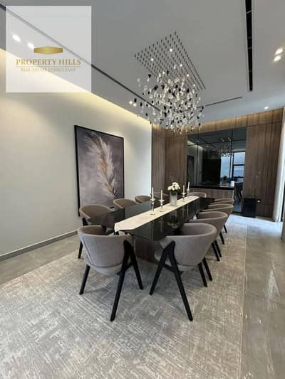 Fully finished and furnished apartments 236 sqm 3 bedrooms for sale in waterway in the heart new Cairo prime location direct landscape view