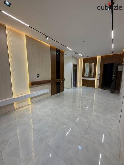 A distinctive opportunity in the Gardens of the Pyramids, the old second gate area, apartment of 105 meters on the second floor, ultra super lux finishing, integrated sound system, and located close to the gate and services