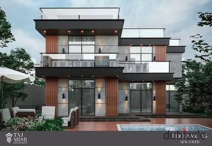 Twin house villa for sale, 275 sqm, in De Joya New Zayed compound; 5% down payment and installments up to 10 years.
