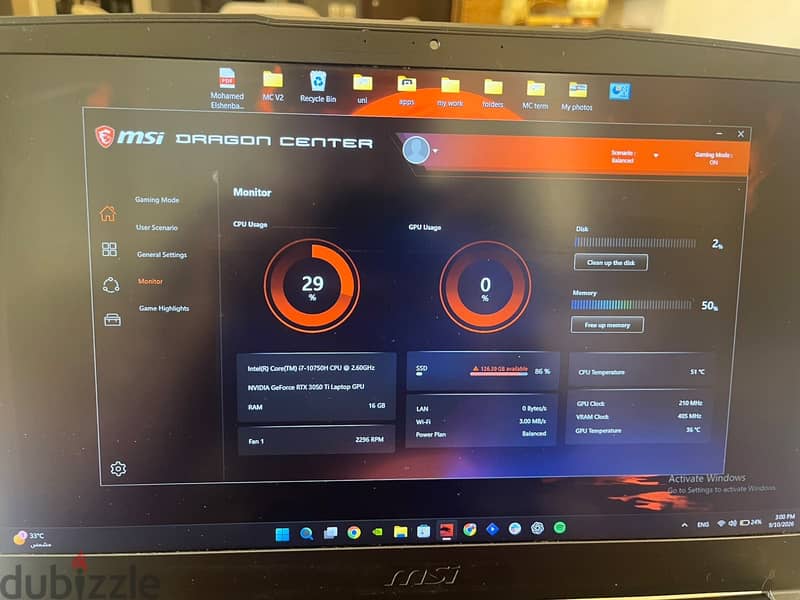 MSI GF63 thin 2