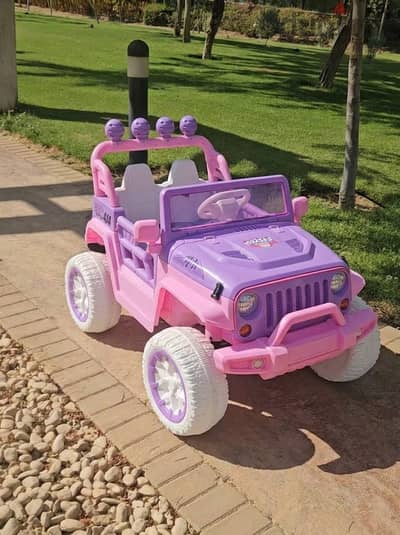 سيارة أطفال جيب رانجلر بناتي (Jeep Wrangler) بحالة الزيرو تماماً