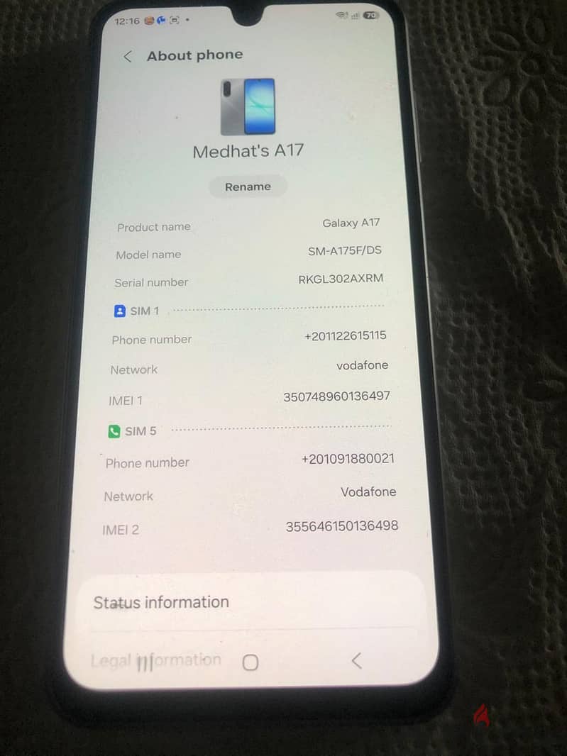 Samsung galaxy A17 8