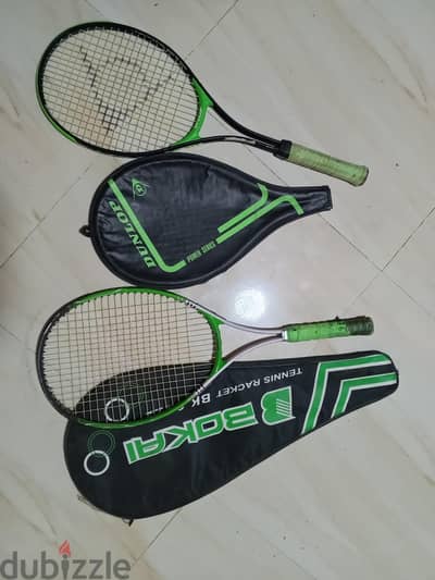 عدد 2 مضرب بالجراب BOKAI و DUNLOP