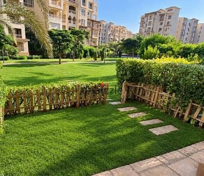 For sale: a beautiful apartment in Madinaty B1, ground floor with a garden of 135 sqm and a garden of 45 sqm, next to all services, with special finishing.