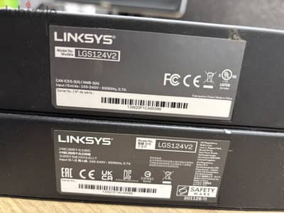 للبيع: عدد 2 سويتش Linksys 24 Port Gigabit