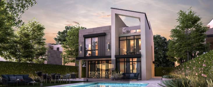 Received a villa with a panoramic view of the lagoon in Sheikh Zayed next to Swan Lake at a great price.