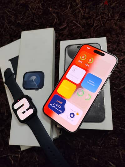 آبل - آيفون 15 برو خطين وابل وتش ٩