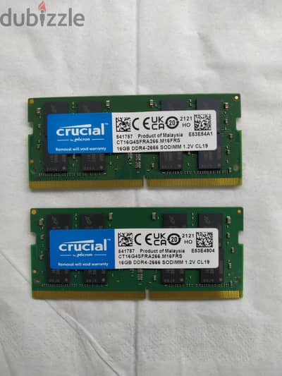 2 * 16 laptop ddr4 ram