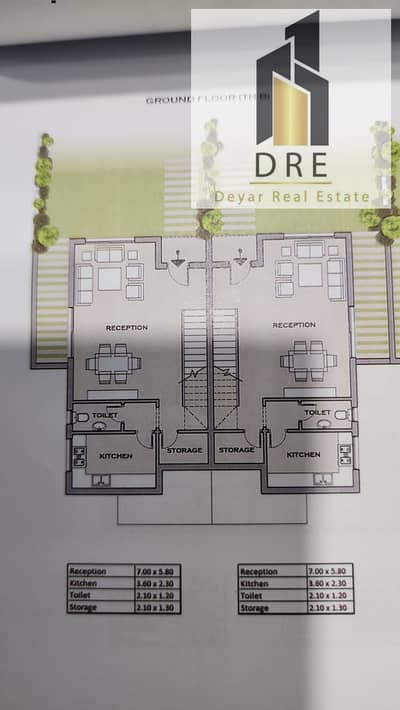 Villa for sale in Sarai Compound, with an area of ​​175 sqm and a 60 sqm garden.