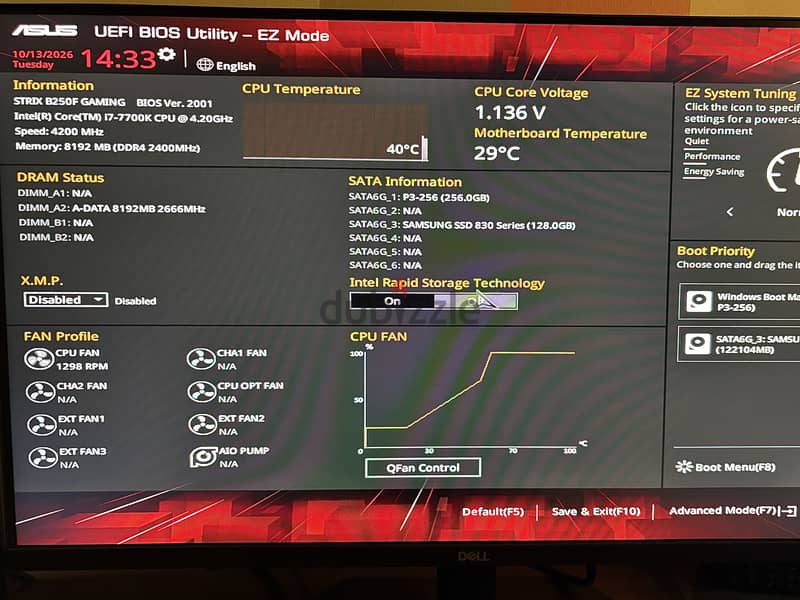 Bundle : Asus strix b250f , Intel i7 7700K , SSD 4