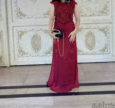 Burgundy dress