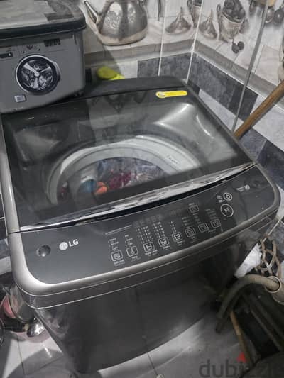 غساله ملابس lg14كيلو جديد استخدام سنتين لسه فى ضمان حاله ممتازة جدت