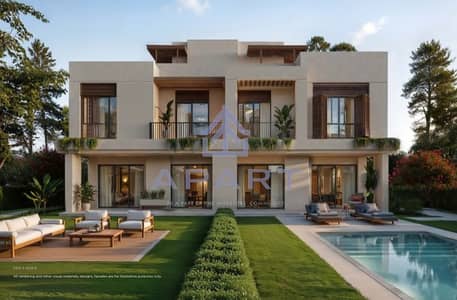 للبيع توين هاوس مع جاردن كبيرة تستخدم فيها حمام سباحه مناسب لعائلة متوسطة تشطيب فخم مع فيو مميز علي لاندسكيب ولاجون