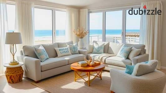 chalet 2 bd the lowest price fully finished chalet soon delivery first row on the sea for sale in blue blue Ain Sokhna next to La Vista